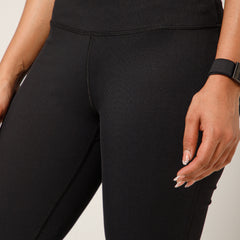 Ribbed Flare Pant Black