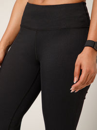 Ribbed Flare Pant Black