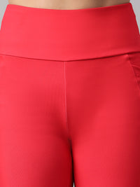Dual Tone Flare Pant Hot Pink