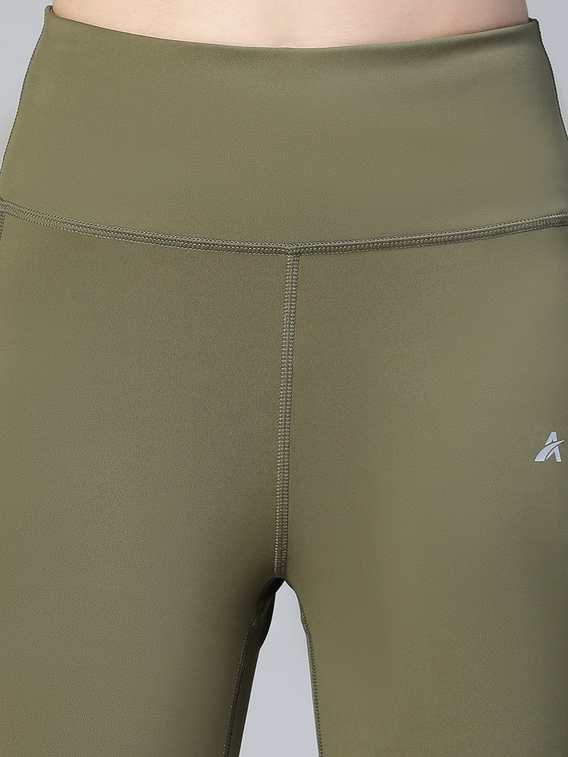 Laser Cut Leggings Olive