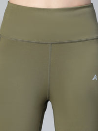 Laser Cut Leggings Olive