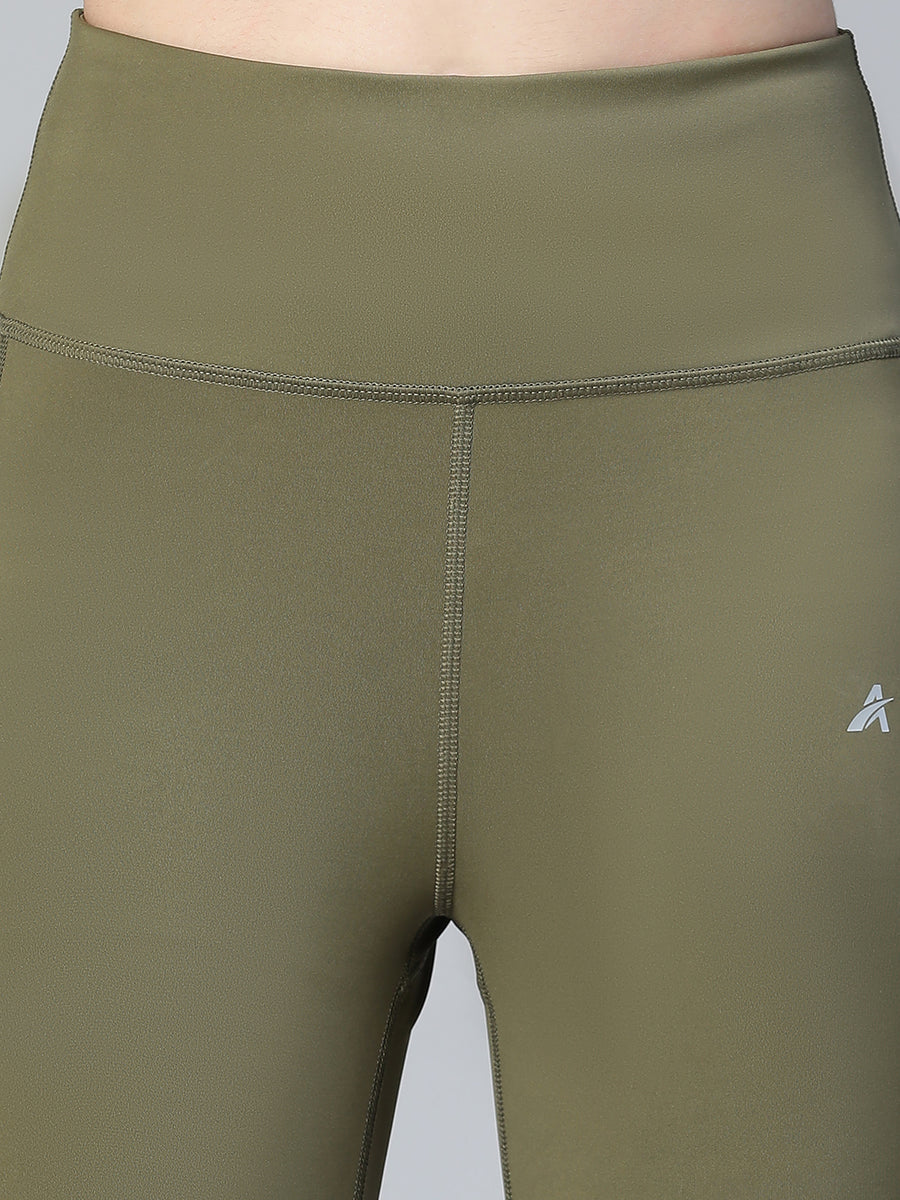Laser Cut Leggings Olive