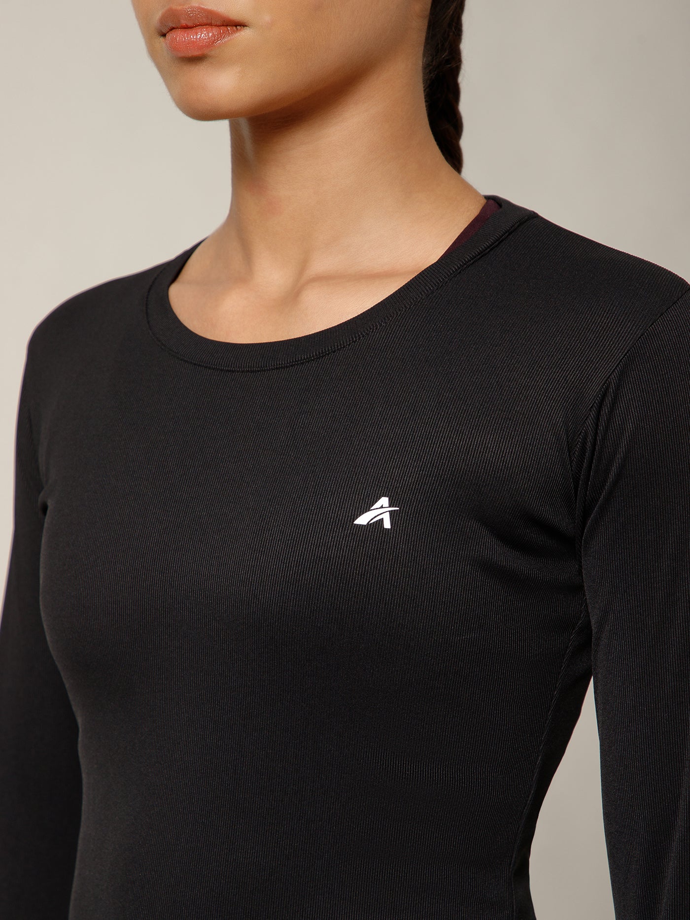 Bodycon Thumbhole T-shirt Black