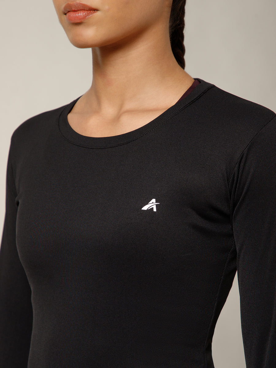 Bodycon Thumbhole T-shirt Black