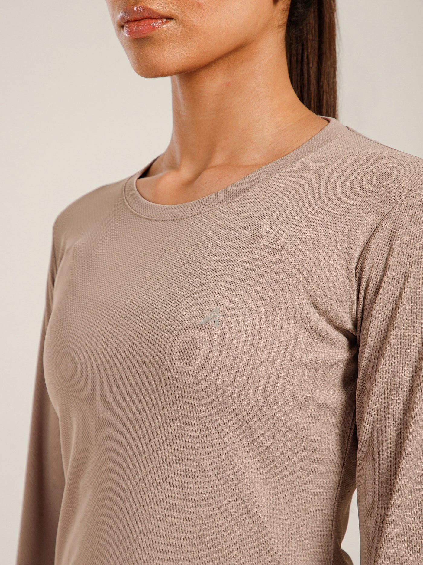 Bodycon Thumbhole T-shirt Beige