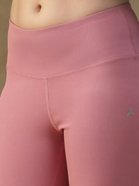 Ribbed High Waist Leggings Pink