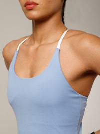 Cross Back Built In Bra Sky Blue
