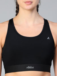 Ruched Sports Bra Black
