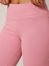 Ribbed Flare Pant Blush Pink
