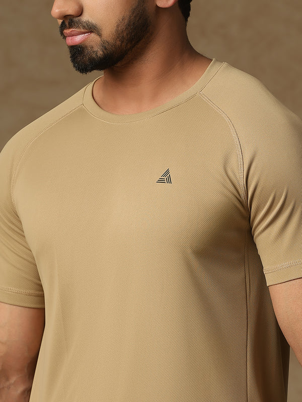 Back Panel T-Shirt Beige
