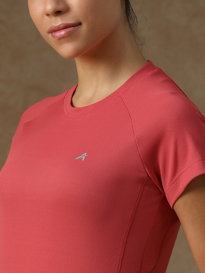 V Panel T-Shirt Pink