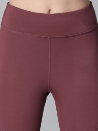 Geometric Mesh Leggings Mauve