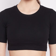 Everyday Cropped Tee Black