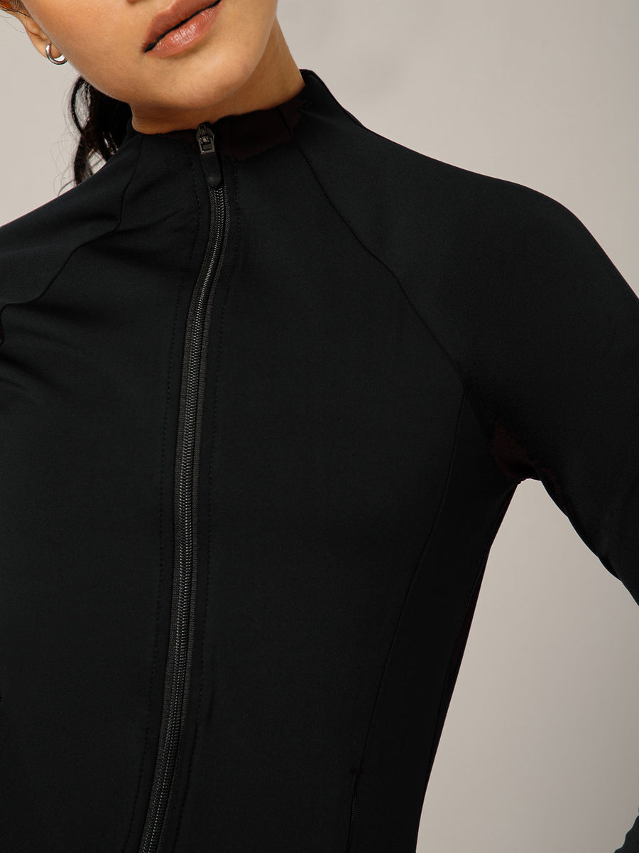 Linea Collarless Jacket Black