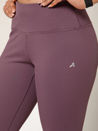 Ribbed High Waist Leggings Purple