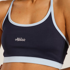 Flow Piping Sports Bra Navy