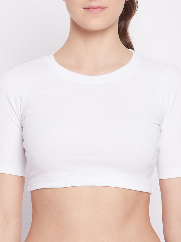 Everyday Cropped Tee White