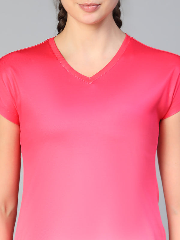 Dual Tone T-Shirt Hot Pink
