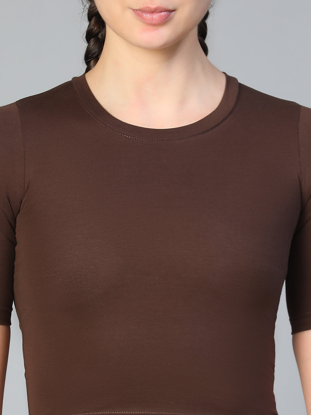 Essential Crop Top Brown