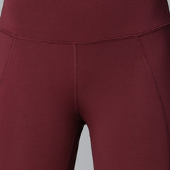 Essential High-Rise Leggings Maroon