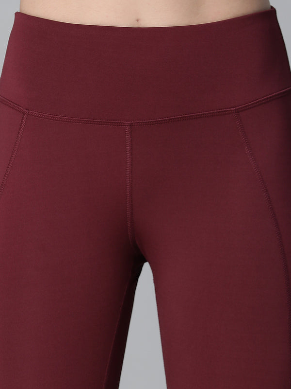 Essential High-Rise Leggings Maroon