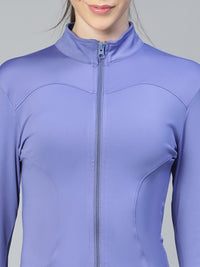 Sculpt Crop Jacket Purple