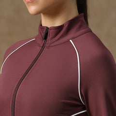 Flow Piping Jacket Maroon