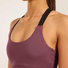 Y Adjustable Sports Bra Mauve