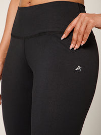 Ribbed High Waist Leggings Black