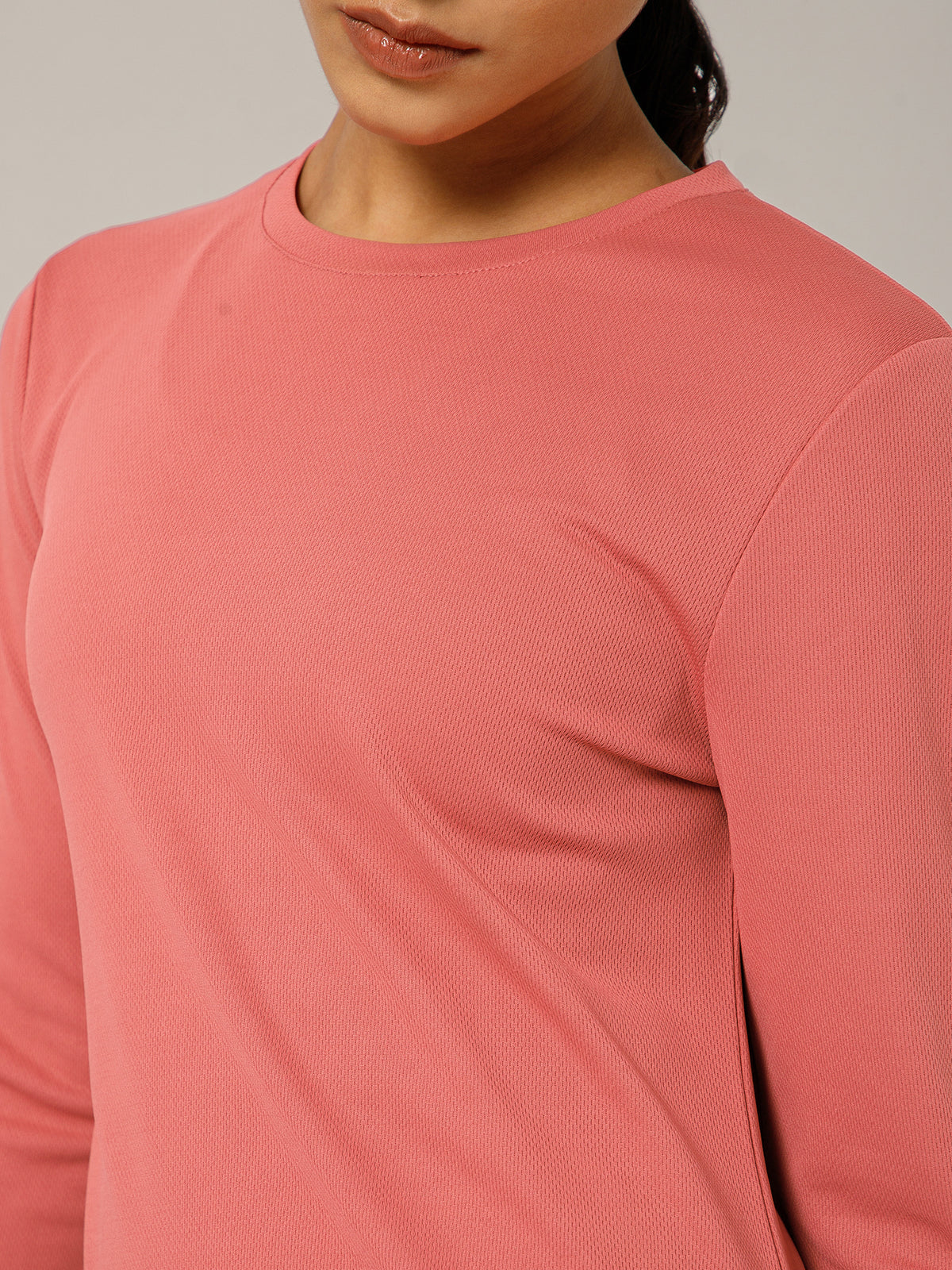 Breeze Crossover Full Sleeve T-shirt Coral