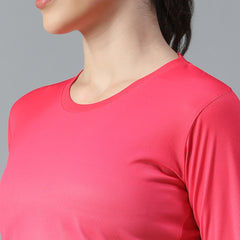 Dual Tone Full Sleeve T-Shirt Hot Pink