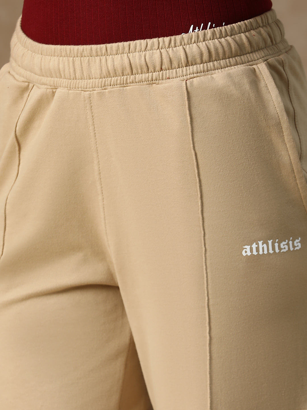 Pleated Cargo Pants Beige