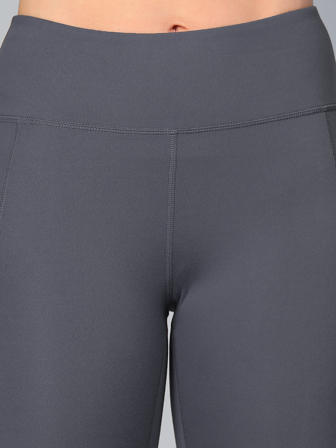 Mesh Panel Pocket Leggings Grey