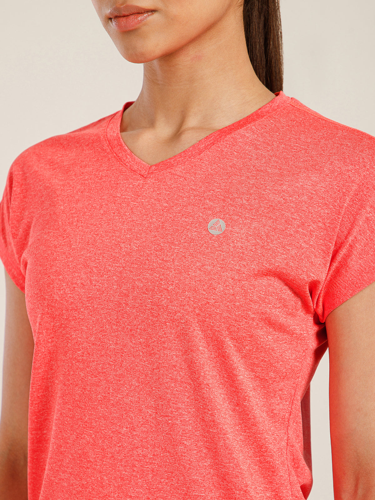 Radiant V-Neck T-Shirt Pink