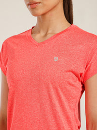 Radiant V-Neck T-Shirt Pink