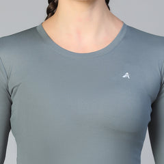 Bodycon Thumbhole T-shirt Gray