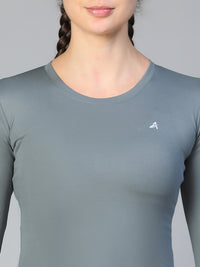 Bodycon Thumbhole T-shirt Gray