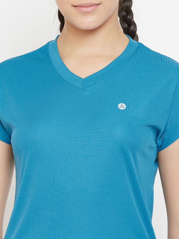 Radiant V-Neck T-Shirt Blue