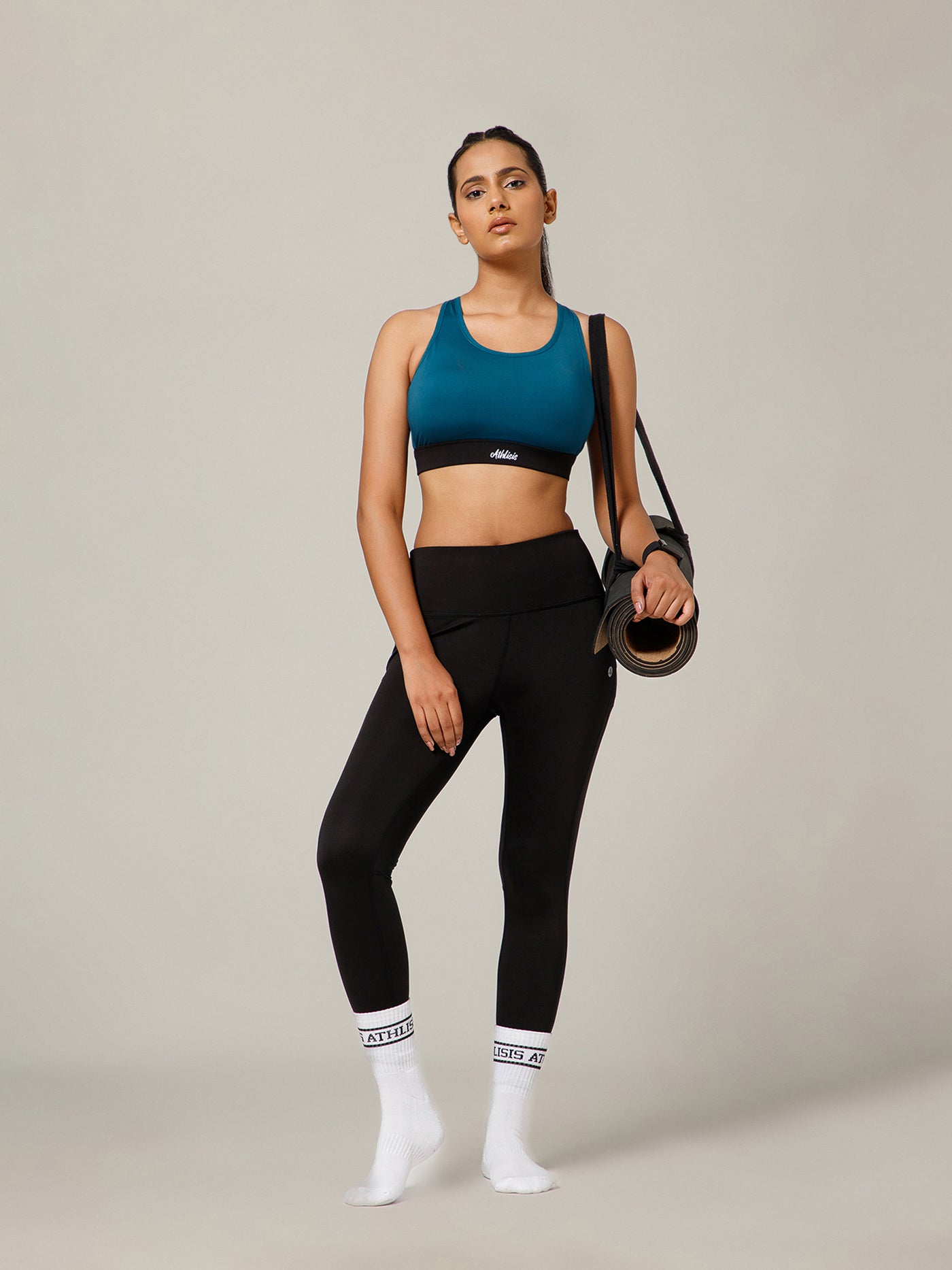 Ruched Sports Bra Teal
