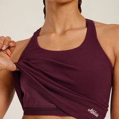 Built In Bra Y Adjustable Top Wine