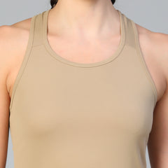 Y-Back Tank Top Tan