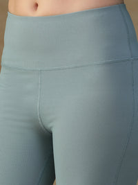 Ribbed Flare Pant Ice Blue
