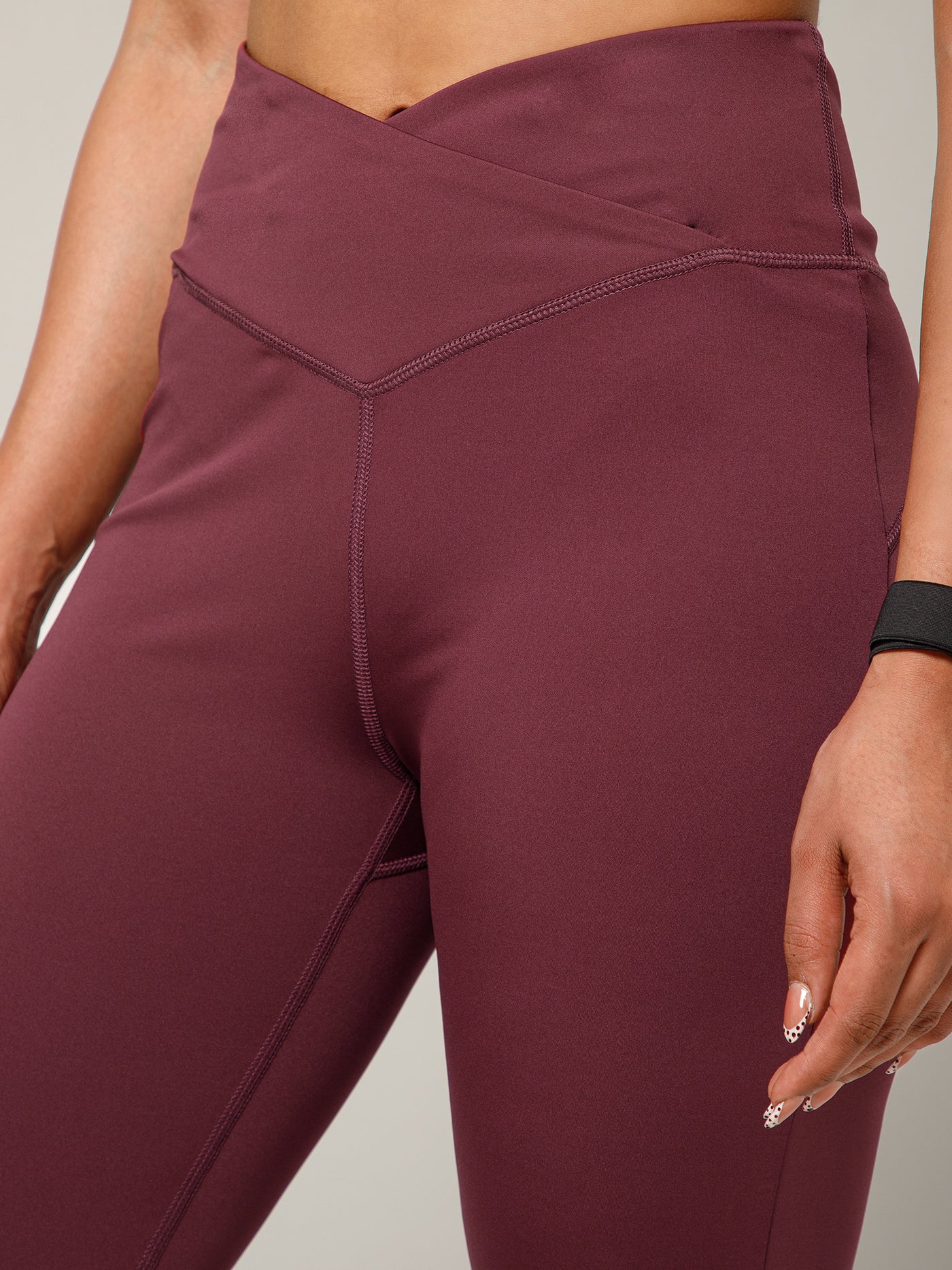 V-Shape Flare Pant Maroon