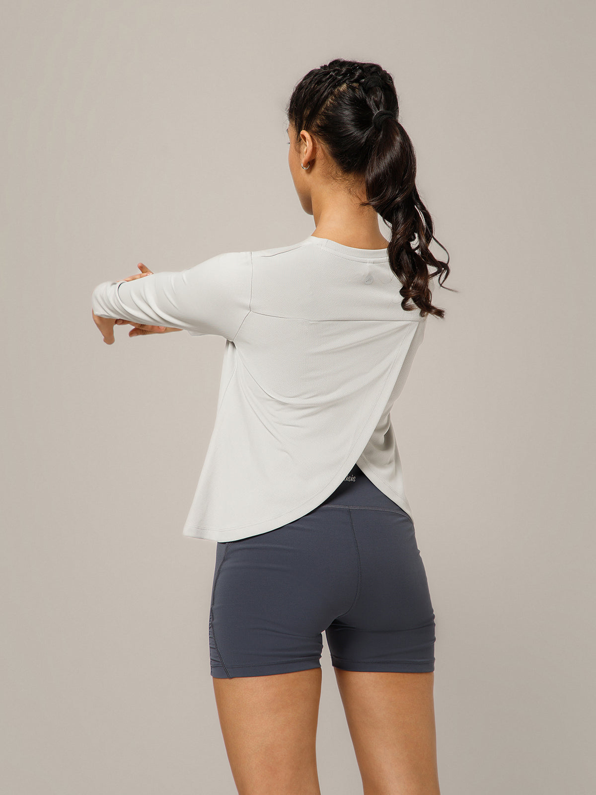 Breeze Crossover Full Sleeve T-shirt Light Grey