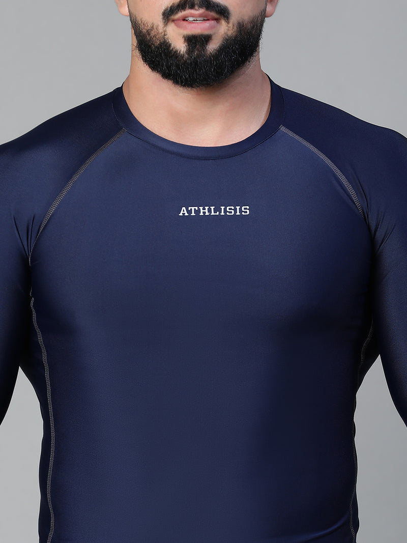 Basic Full Compression T-shirt Blue