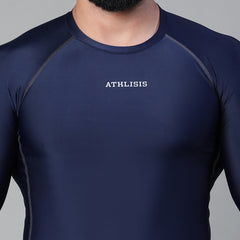 Basic Full Compression T-shirt Blue