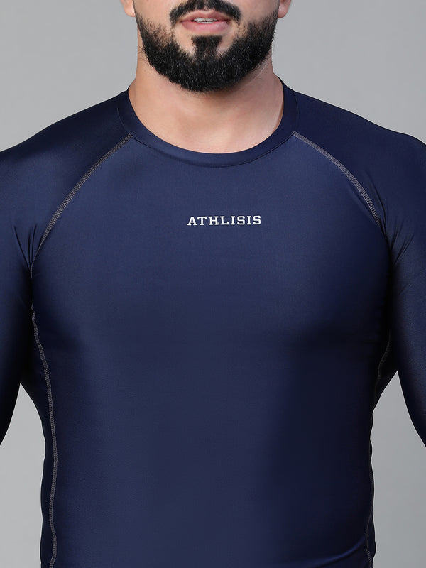 Basic Full Compression T-shirt Blue