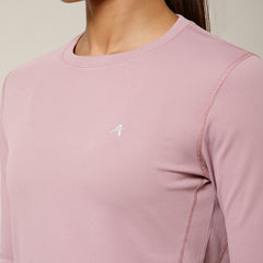 Curved Hem Full Sleeve T-Shirt Lavender