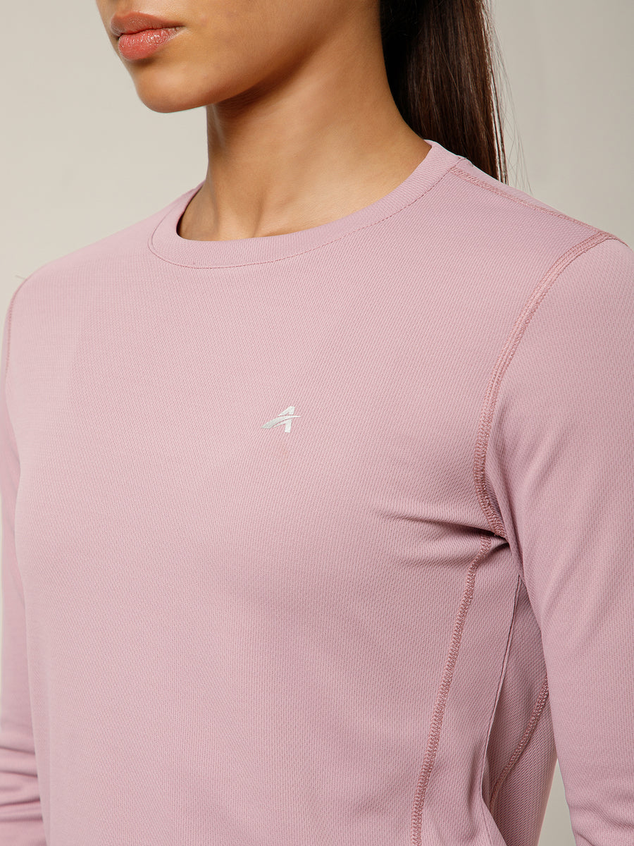 Curved Hem Full Sleeve T-Shirt Lavender