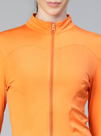 Sculpt Crop Jacket Orange